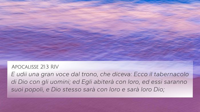 Apocalisse 21:3 RIV Bible Verse Image