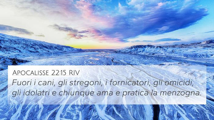 Apocalisse 22:15 RIV Bible Verse Image