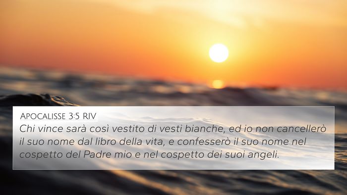 Apocalisse 3:5 RIV Bible Verse Image