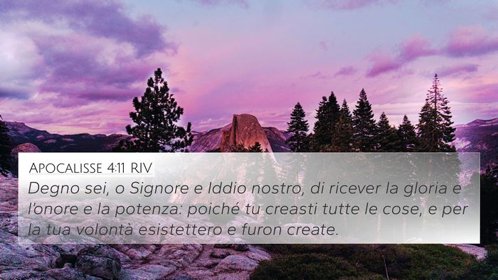 Apocalisse 4:11 RIV Bible Verse Image