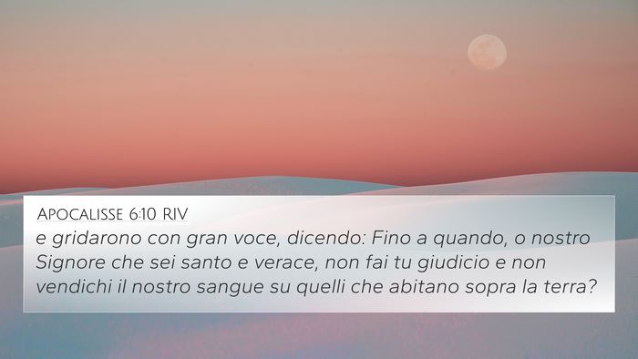 Apocalisse 6:10 RIV Bible Verse Image