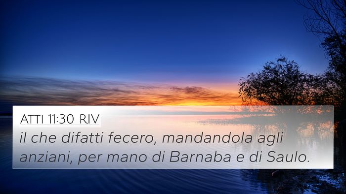 Atti 11:30 RIV Bible Verse Image