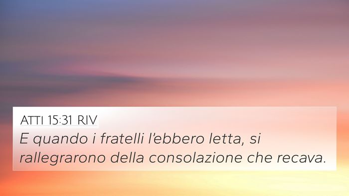 Atti 15:31 RIV Bible Verse Image