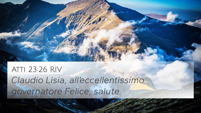 Atti 23:26 RIV Bible Verse Image