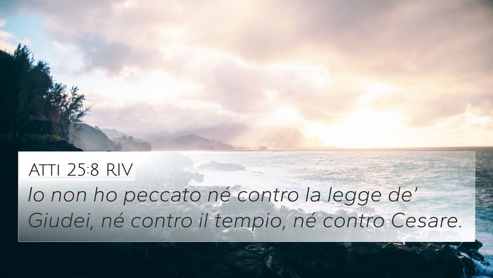 Atti 25:8 RIV Bible Verse Image