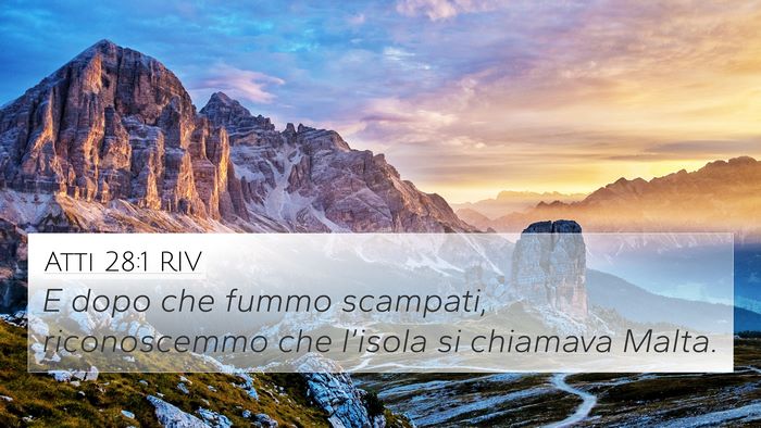 Atti 28:1 RIV Bible Verse Image