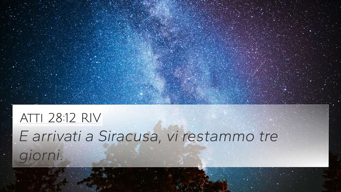 Atti 28:12 RIV Bible Verse Image