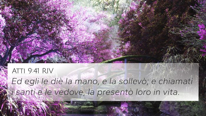 Atti 9:41 RIV Bible Verse Image