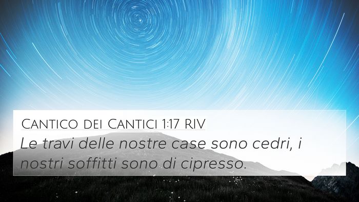 Cantico dei Cantici 1:17 RIV Bible Verse Image