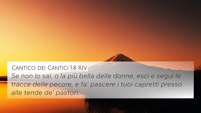 Cantico dei Cantici 1:8 RIV Bible Verse Image