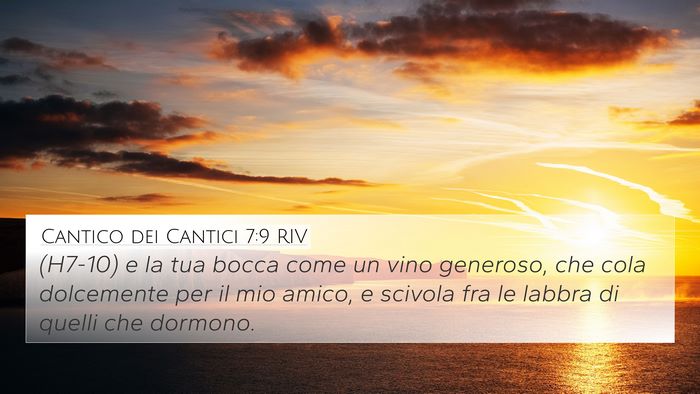 Cantico dei Cantici 7:9 RIV Bible Verse Image