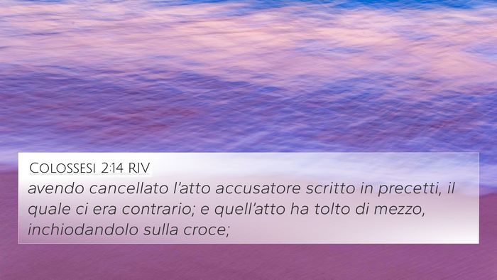 Colossesi 2:14 RIV Bible Verse Image