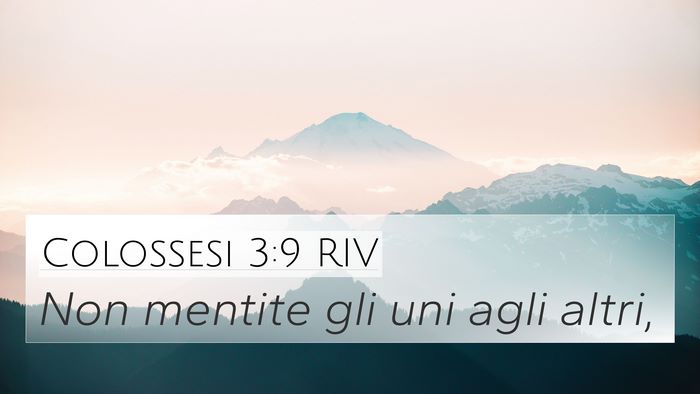 Colossesi 3:9 RIV Bible Verse Image