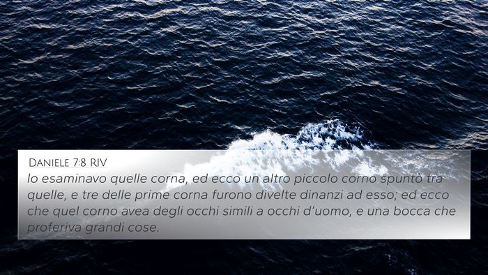 Daniele 7:8 RIV Bible Verse Image