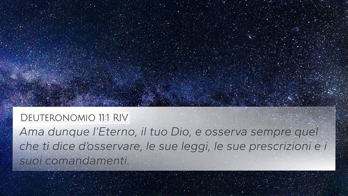 Deuteronomio 11:1 RIV Bible Verse Image