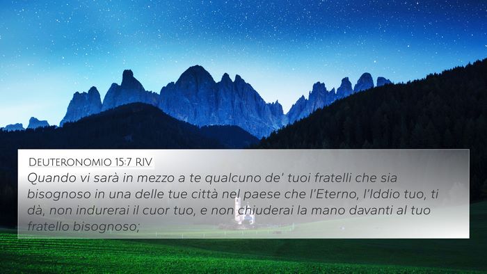 Deuteronomio 15:7 RIV Bible Verse Image