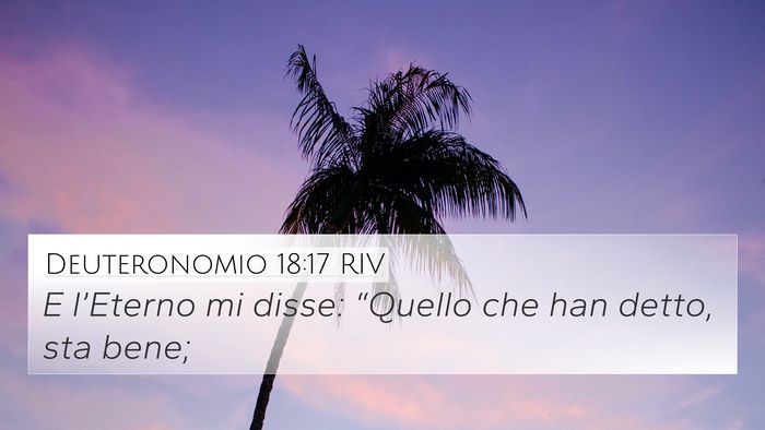 Deuteronomio 18:17 RIV Bible Verse Image