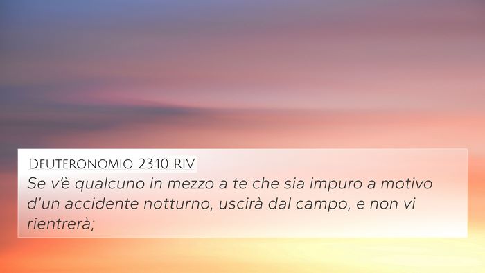 Deuteronomio 23:10 RIV 4K Wallpaper - Se v’è qualcuno in mezzo a te che sia impuro a - 4K Wallpaper Bible Verse