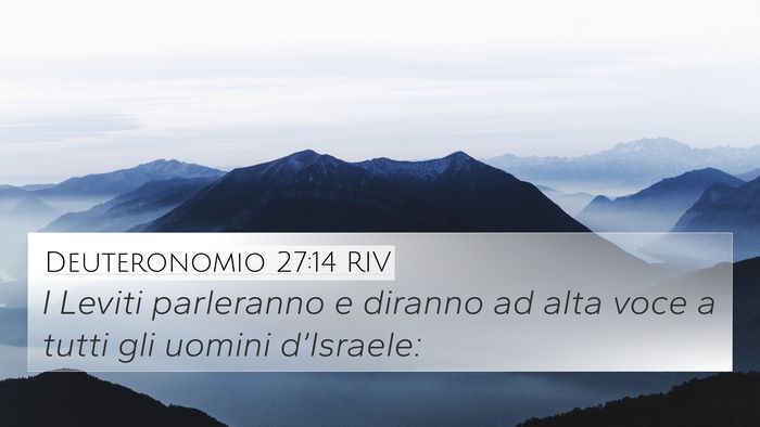 Deuteronomio 27:14 RIV 4K Wallpaper - I Leviti parleranno e diranno ad alta voce a - 4K Wallpaper Bible Verse
