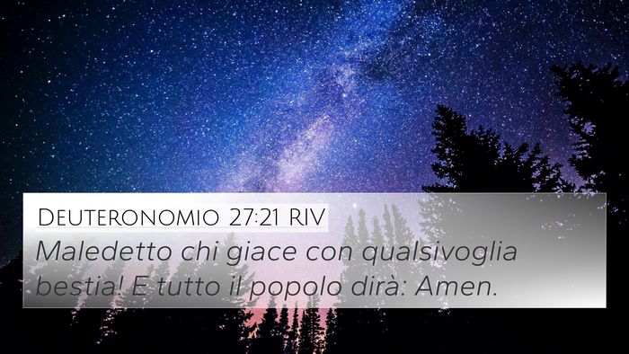 Deuteronomio 27:21 RIV 4K Wallpaper - Maledetto chi giace con qualsivoglia bestia! E - 4K Wallpaper Bible Verse