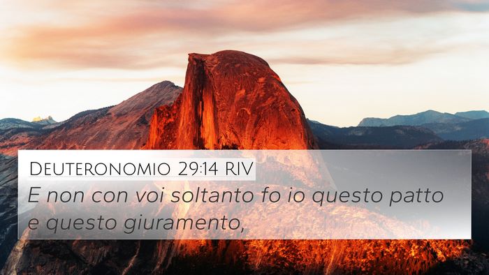 Deuteronomio 29:14 RIV 4K Wallpaper - E non con voi soltanto fo io questo patto e - 4K Wallpaper Bible Verse