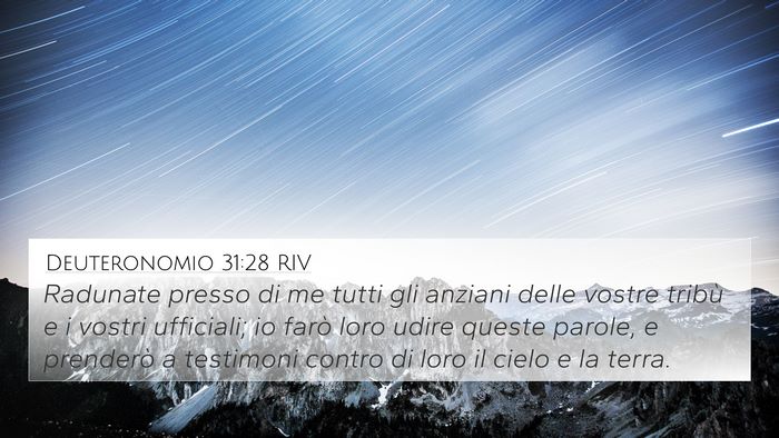 Deuteronomio 31:28 RIV Bible Verse Image