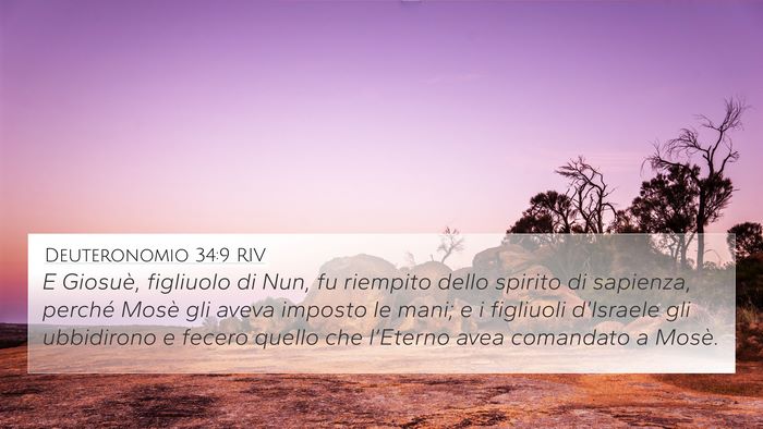 Deuteronomio 34:9 RIV Bible Verse Image