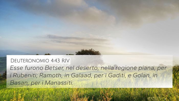 Deuteronomio 4:43 RIV Bible Verse Image