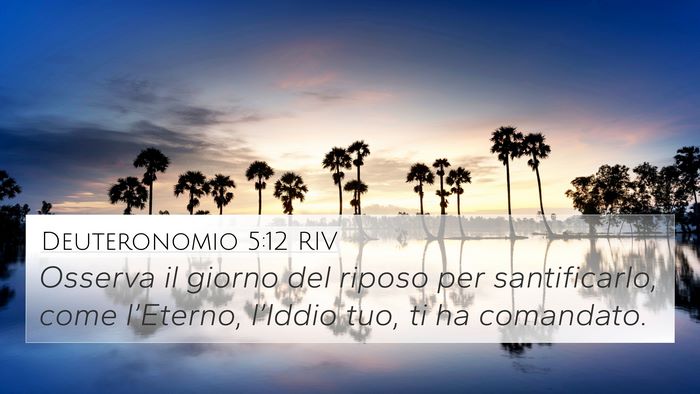 Deuteronomio 5:12 RIV 4K Wallpaper - Osserva il giorno del riposo per santificarlo, - 4K Wallpaper Bible Verse