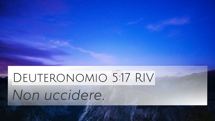 Deuteronomio 5:17 RIV Bible Verse Image