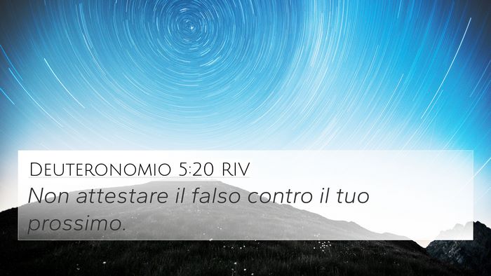 Deuteronomio 5:20 RIV Bible Verse Image