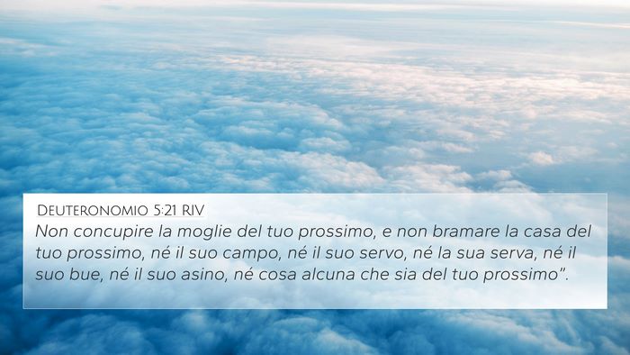 Deuteronomio 5:21 RIV 4K Wallpaper - Non concupire la moglie del tuo prossimo, e non - 4K Wallpaper Bible Verse
