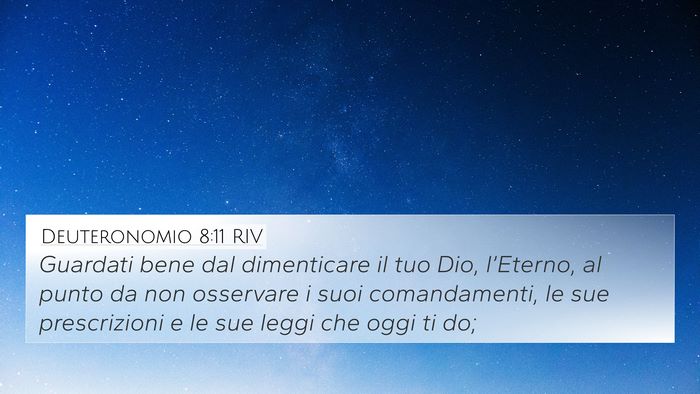 Deuteronomio 8:11 RIV Bible Verse Image