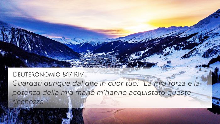 Deuteronomio 8:17 RIV Bible Verse Image