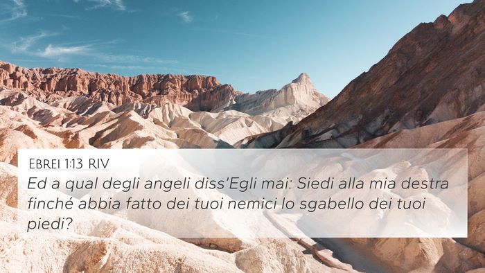 Ebrei 1:13 RIV Bible Verse Image