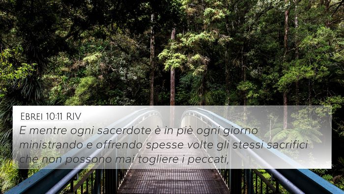 Ebrei 10:11 RIV Bible Verse Image