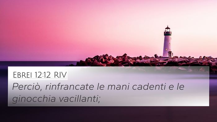 Ebrei 12:12 RIV Bible Verse Image