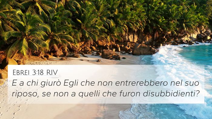 Ebrei 3:18 RIV Bible Verse Image