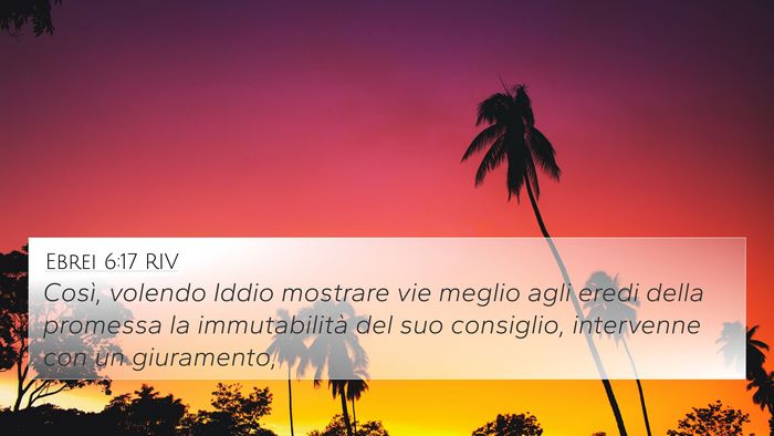 Ebrei 6:17 RIV Bible Verse Image