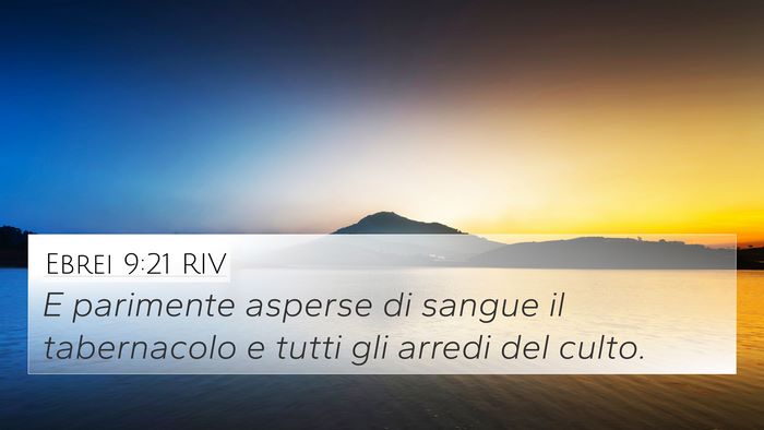 Ebrei 9:21 RIV Bible Verse Image