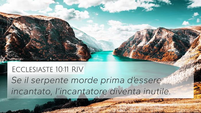 Ecclesiaste 10:11 RIV Bible Verse Image