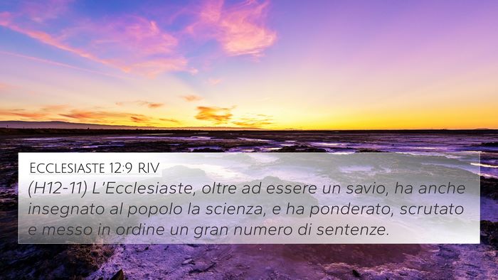 Ecclesiaste 12:9 RIV Bible Verse Image