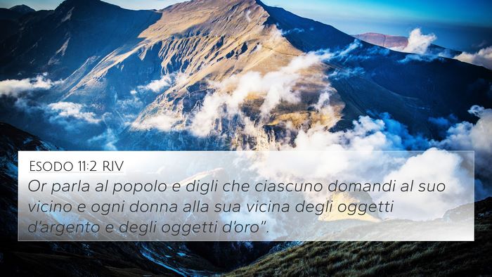 Esodo 11:2 RIV Bible Verse Image