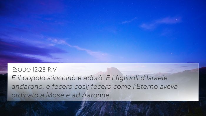 Esodo 12:28 RIV 4K Wallpaper - E il popolo s’inchinò e adorò. E i figliuoli - 4K Wallpaper Bible Verse