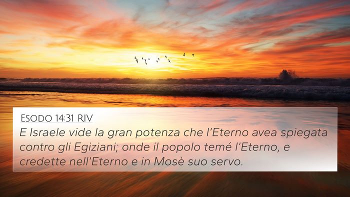 Esodo 14:31 RIV Bible Verse Image