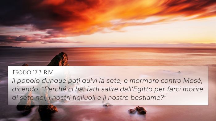 Esodo 17:3 RIV Bible Verse Image