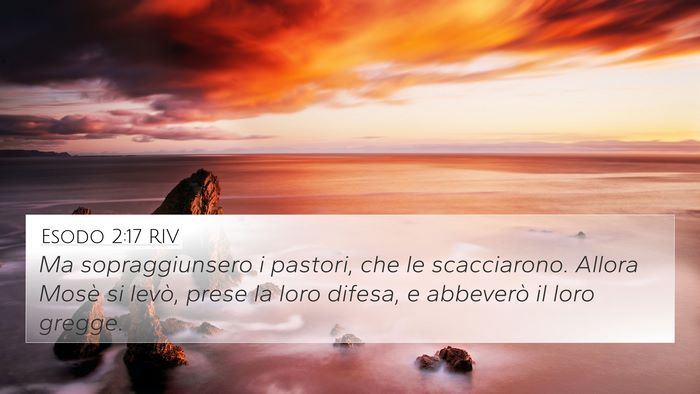 Esodo 2:17 RIV 4K Wallpaper - Ma sopraggiunsero i pastori, che le scacciarono. - 4K Wallpaper Bible Verse