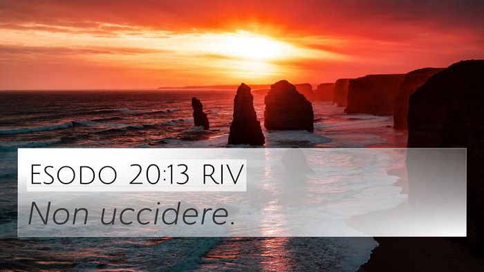 Esodo 20:13 RIV Bible Verse Image