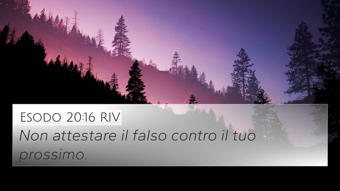 Esodo 20:16 RIV Bible Verse Image