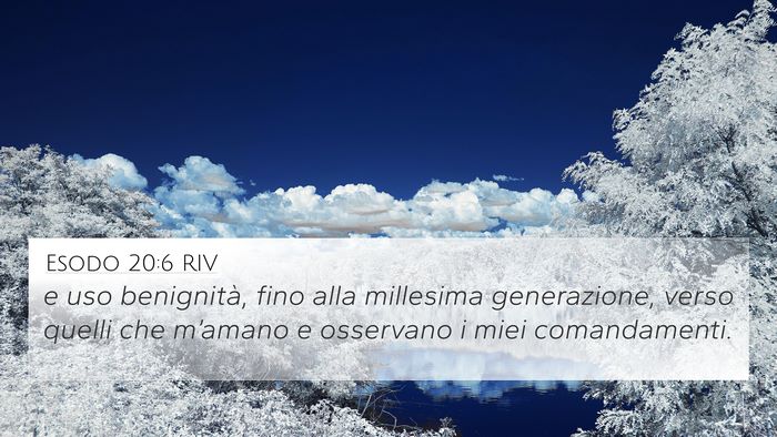 Esodo 20:6 RIV Bible Verse Image